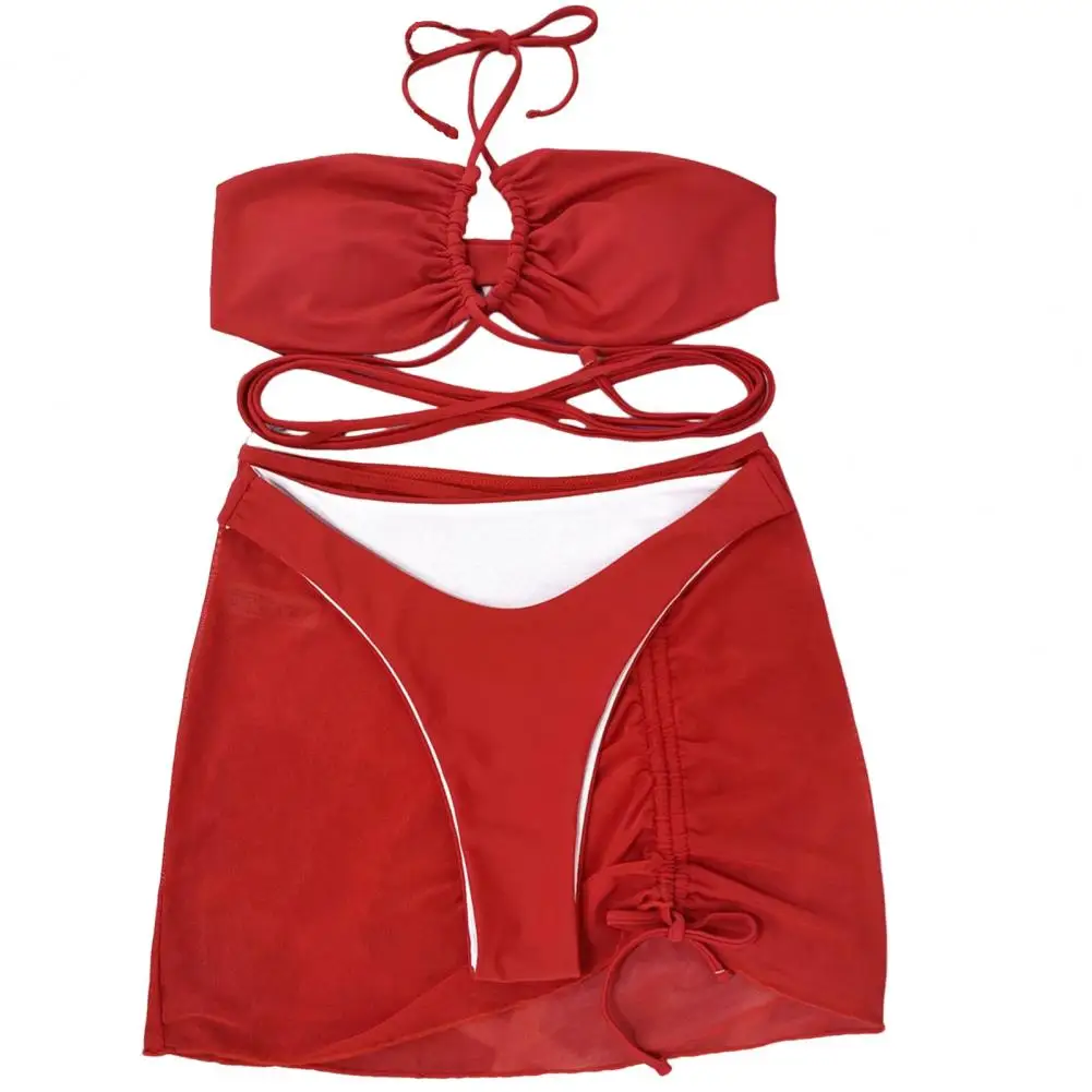 Быстросохнущий купальный костюм с завышенной талией 3 шт./компл. |