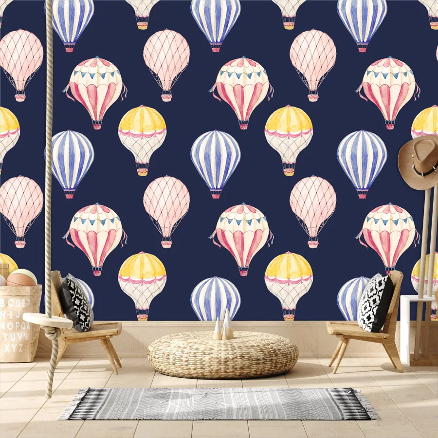 

Cartoon Hot Air Ballon Removable Wallpapers for Living Room Kids Bed Nursy Murals Wall Papers Home Decor Papel Tapiz Stickers