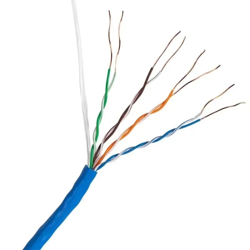 Фото 【Из Китая】Высокоскоростной кабель Ethernet. Китайская фабрика коммуникационных кабелей S.T. Технологичный сетевой кабель с твердым медным проводником №5
