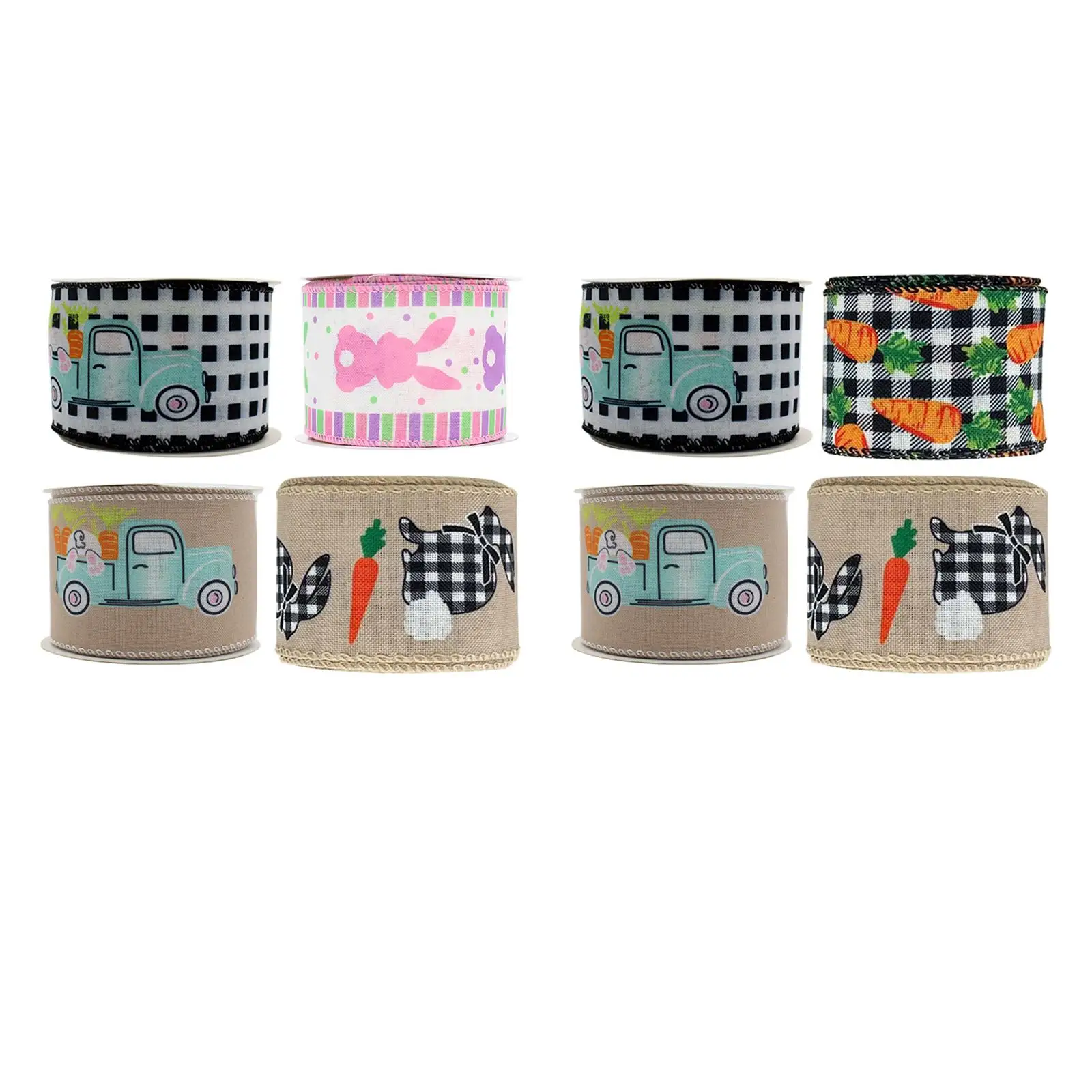 

Пасхальная лента, 4 рулона, 5 ярдов, ширина 2-1/2 дюйма