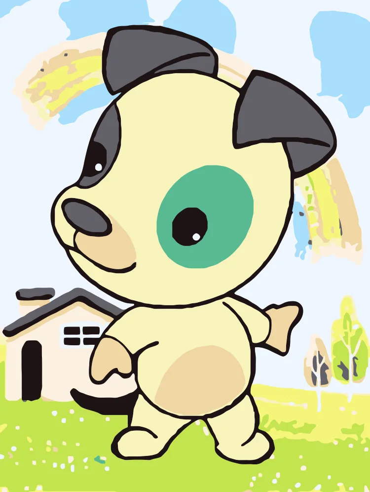 

00360Ann-Tulip diy digital oil painting oil painting acrylic flower painting explosion hand-filled landscape painting