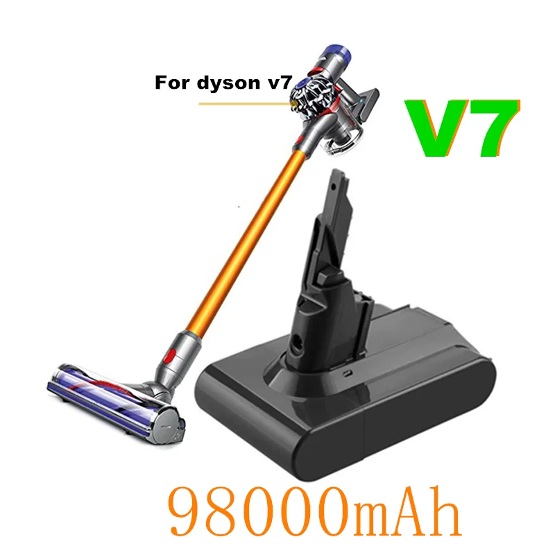 

100% Original Dyson V7 battery 21.6V 98Ah Li-lon Rechargeable Battery For Dyson V7 Battery Animal Pro Vacuum Cleaner Replacement