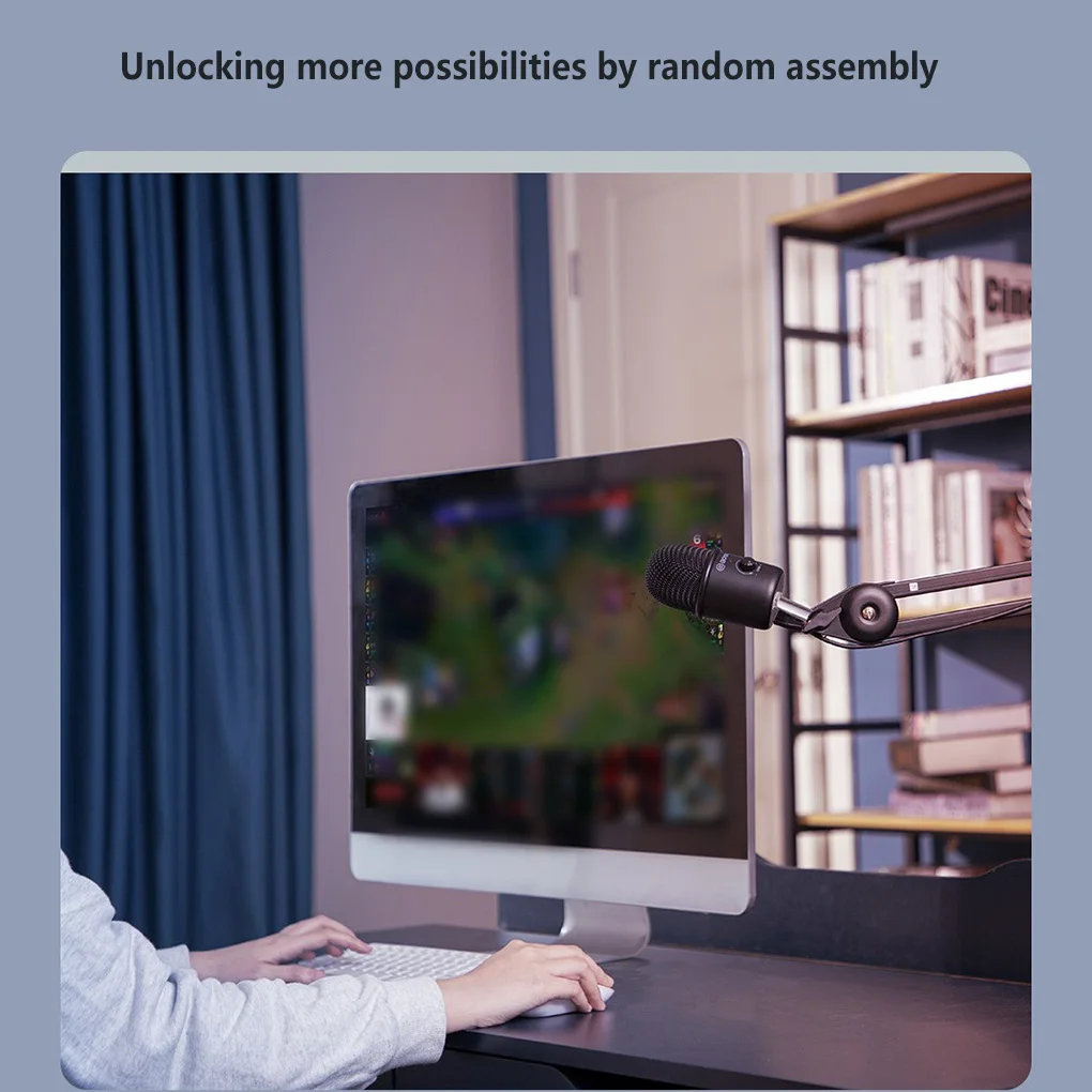 

Video Chatting Condenser Microphone Adjustable Computer Laptop USB Mic