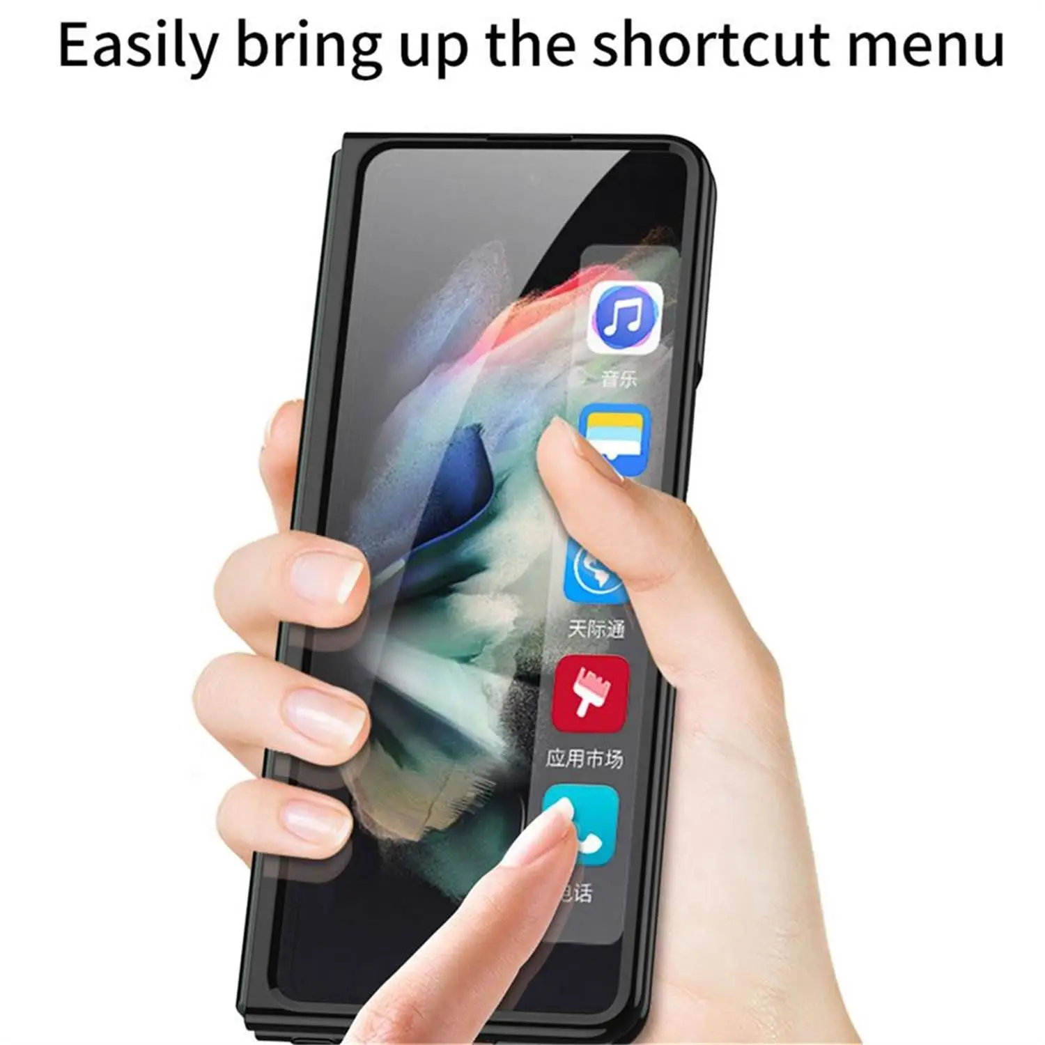 Original HD Transparent Case For Samsung Galaxy Z Fold 4 Shell Film Intergrated Electroplated Shockproof Hard Plastic Cover