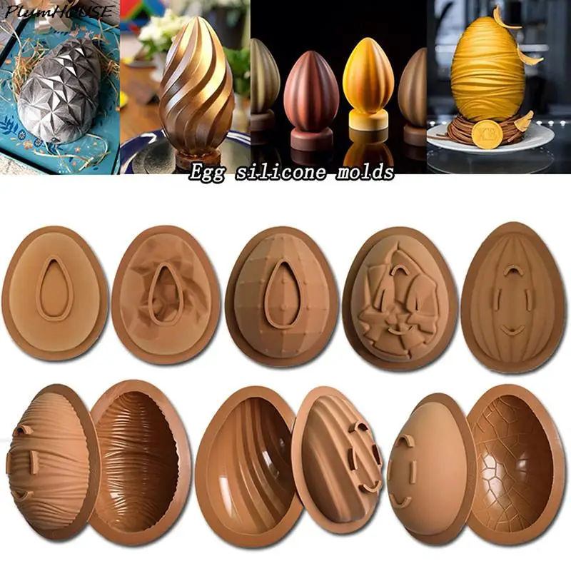 

1/2Pcs Silicone Bakeware Egg Chocolate Mold Easter Half-Round Egg Mousse Egg Shape Silicon Mould Silicone Mold Cake Tools