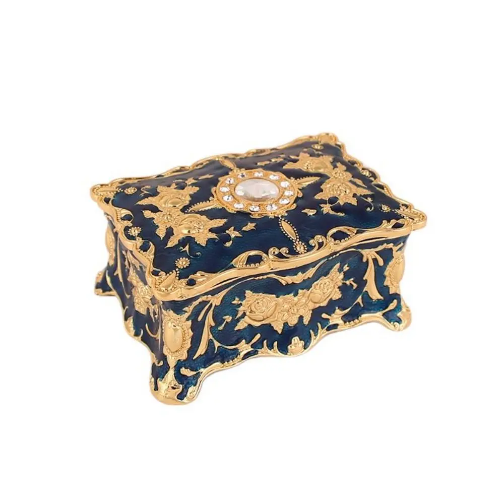 

Small 1Pcs Ring Retro Necklace Vintage Cosmetic Container Jewelry Box Trinket Organizer Storage Box