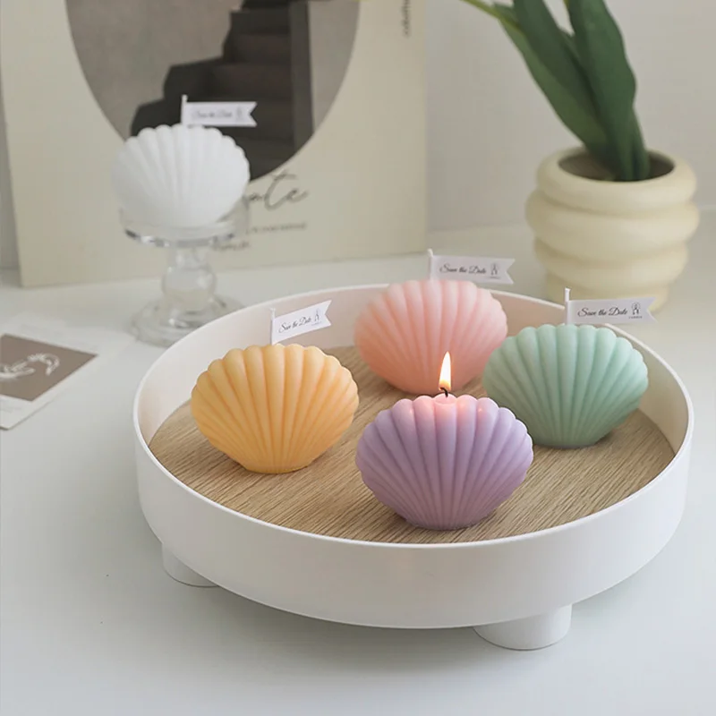 

Ins Handmade Cute Big Shell Candle Scented Candle Aromatherapy Soy Wax Candle Wedding Birthday Candles Party Home Decoration