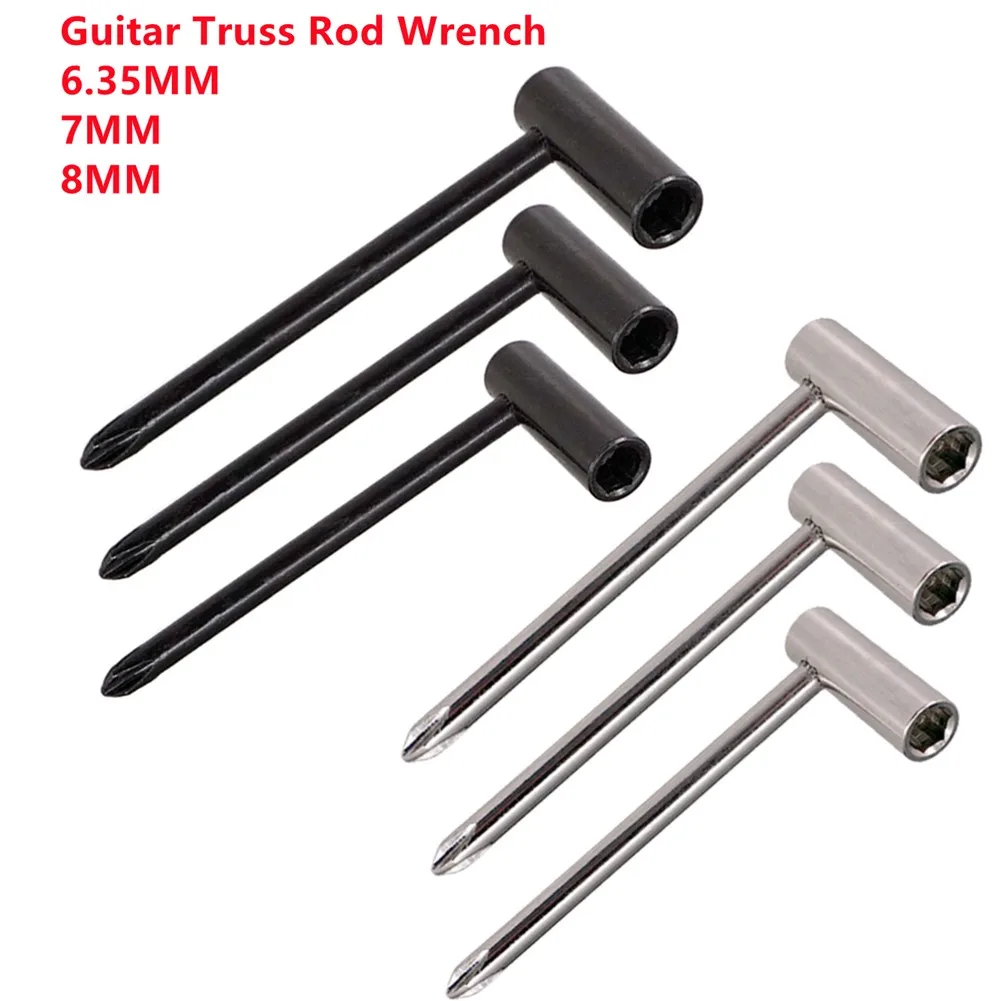 

3Pcs Guitar Truss Rod Wrench Adjusting Tool Hex Wrench Box Spanner Set 6.35mm 7mm 8mm Hot Sale Guitar Accessories