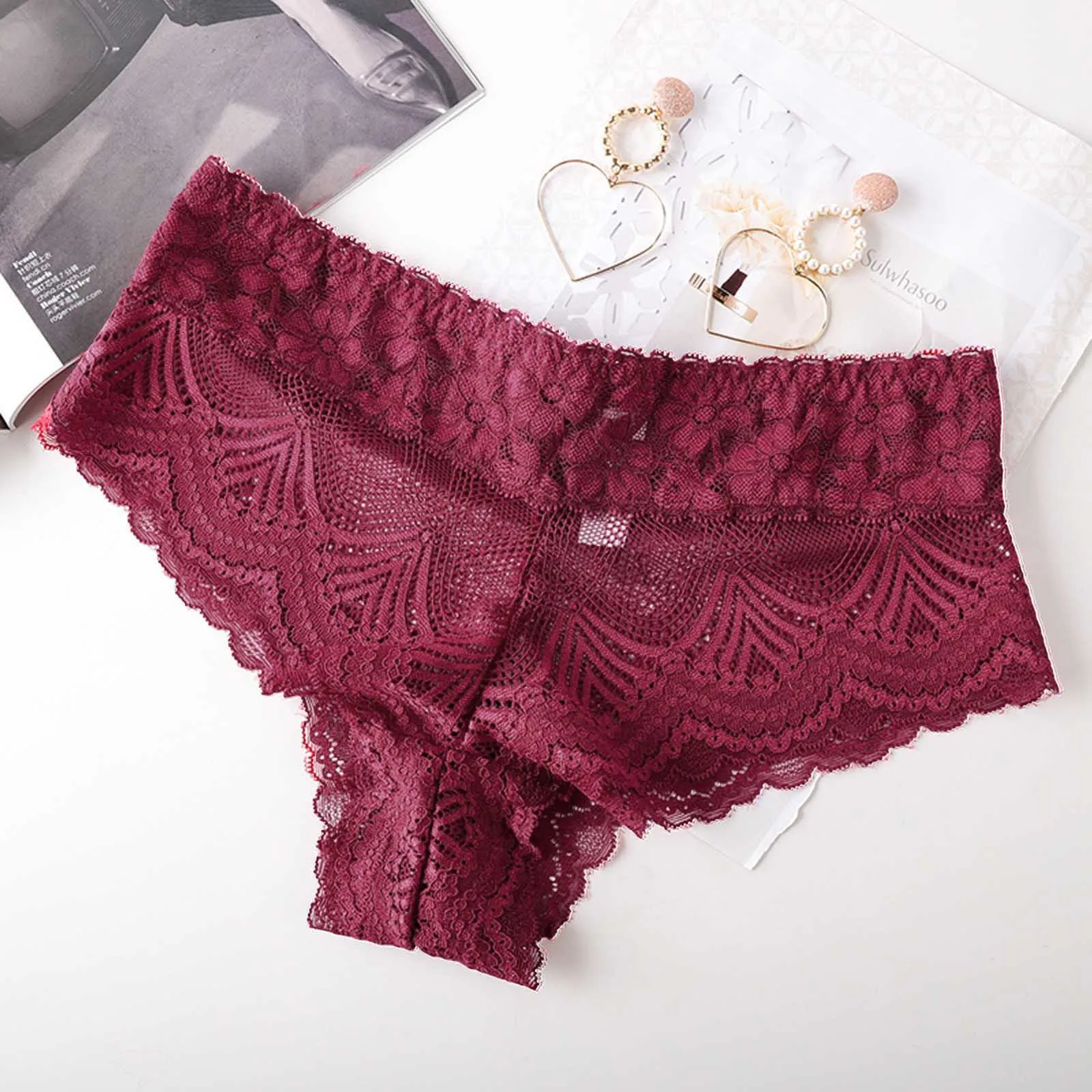 

Модные женские трусики, интимное бесшовное кружевное женское нижнее белье, дышащие эластичные трусики, сексуальные стринги, эротическое бе...