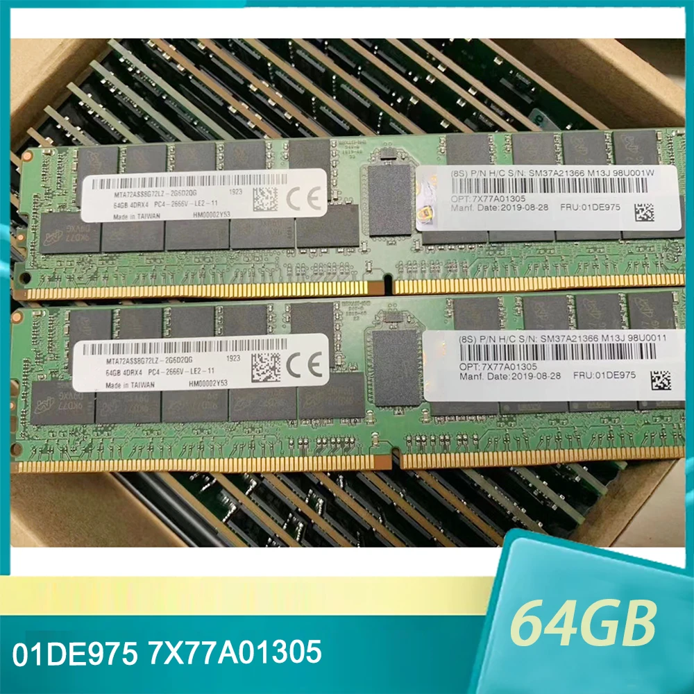 

1 Pcs For Lenovo 01DE975 7X77A01305 64GB 64G 4DRX4 DDR4 PC4-2666V Server Memory