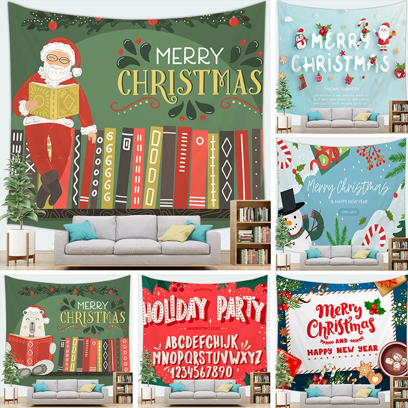 

Рождественский настенный гобелен с надписью, украшение для дома, оптом