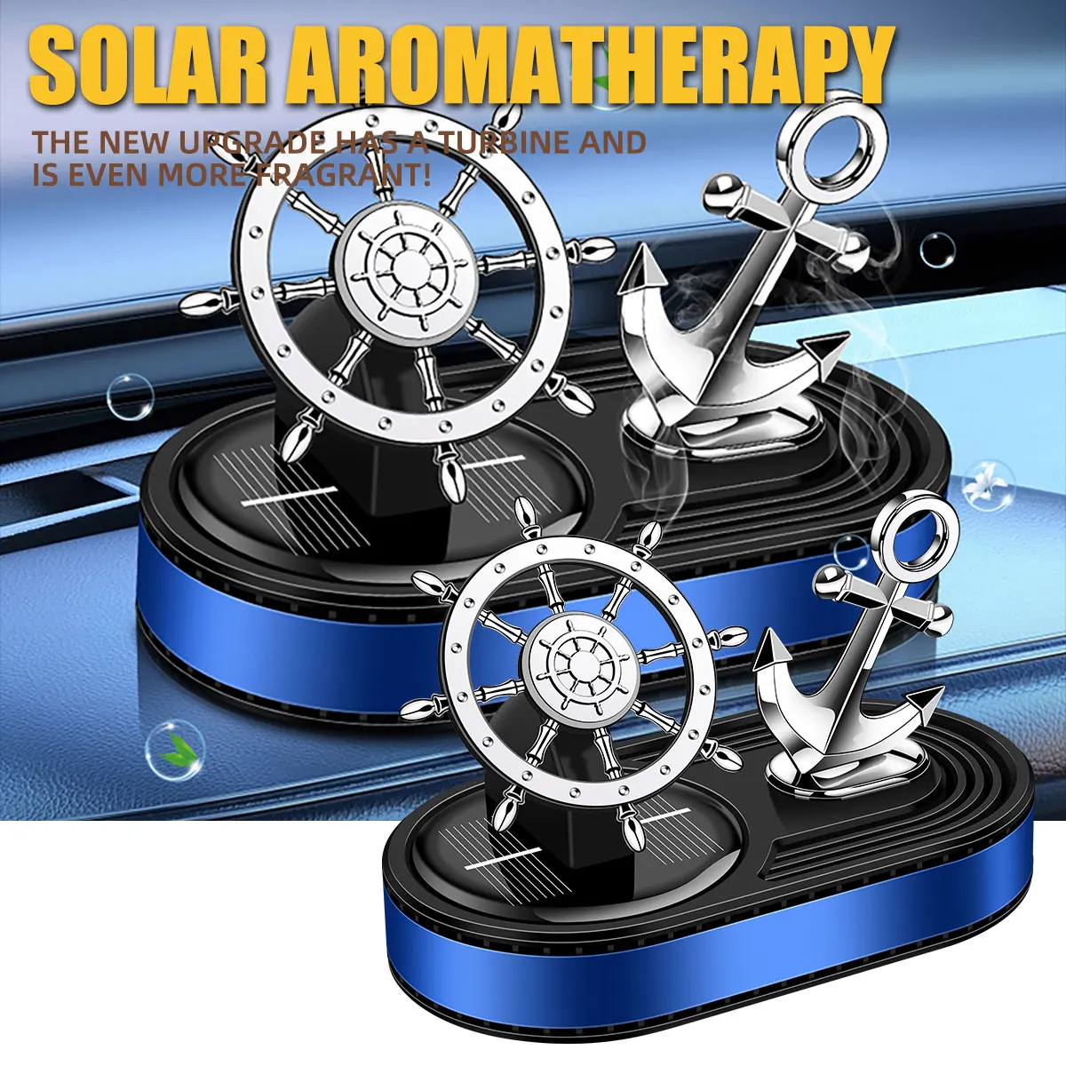 Освежитель воздуха для автомобиля вращающийся освежитель на солнечной батарее 1