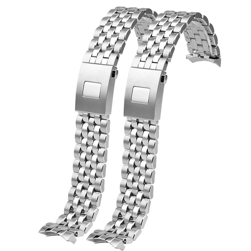 High Quality men Stainless steel watchband 20mm 21mm For IWC curved end strap pilot little Prince IW377714 IW377717 Mark 17 18