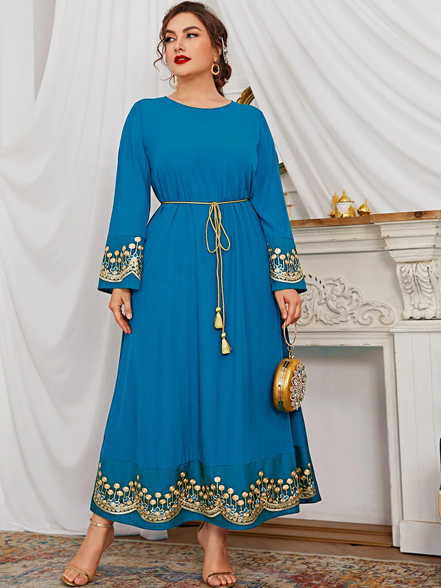 Рамадан Abaya Дубай, Турция ислам элегантное мусульманское платье арабские Длинные платья для женщин Vestido Long Robe Long Femme Musulmane