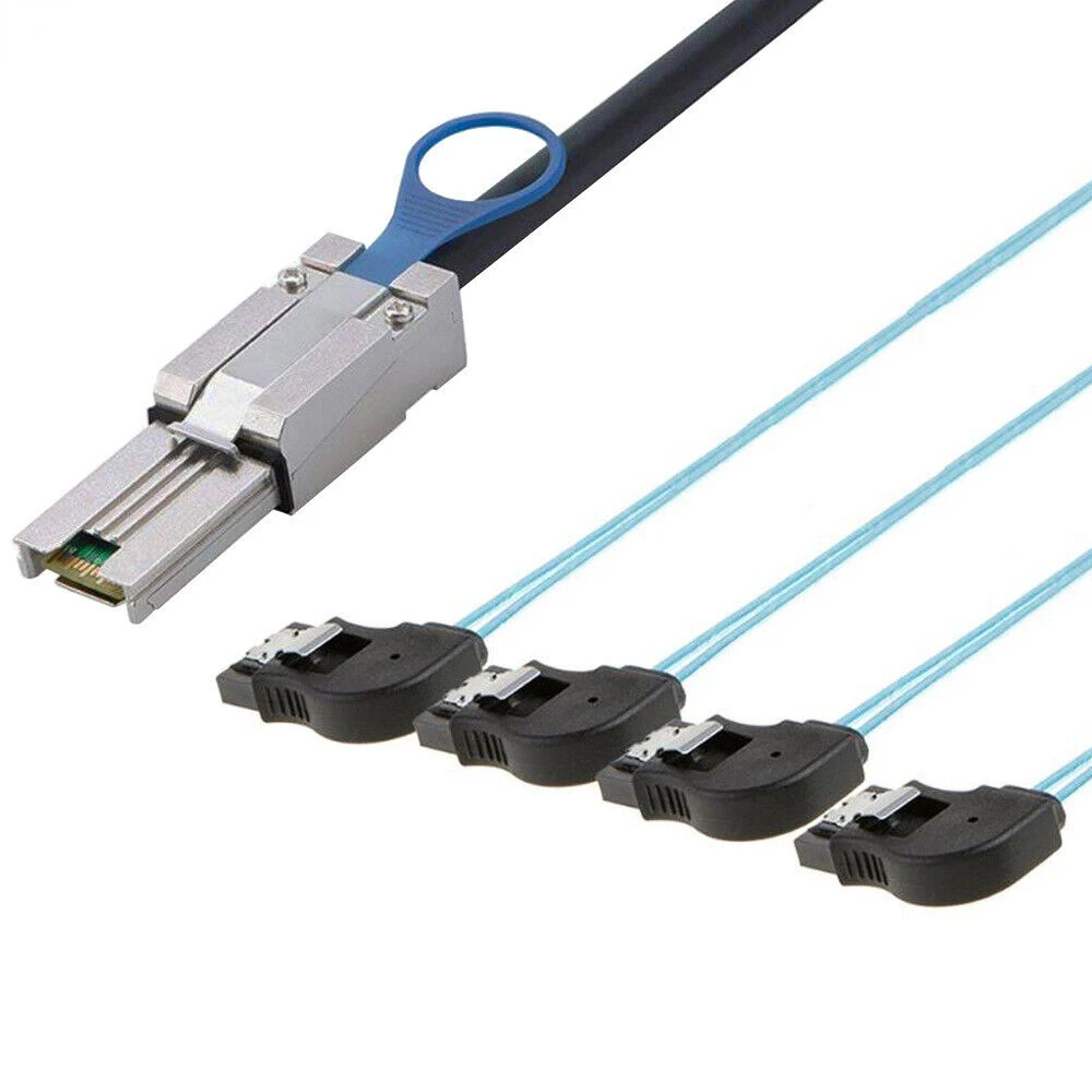 

MINI SAS SFF-8088 to 4 Ports SATA 7P female server hard disk connection cable