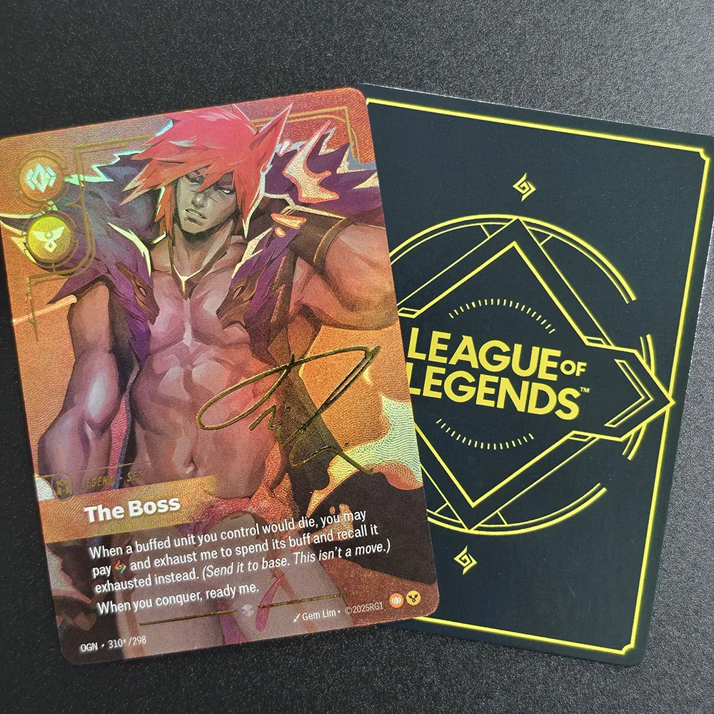 Фото Набор коллекционных карточек DIY English Riftbound League of Legends Origins (OGN) с Кай'Сой, Сетт, Ясуо, Тимо, Overnumbered Collection TCG №3