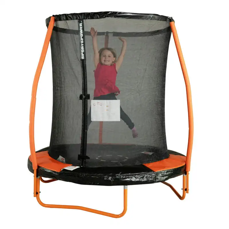 

Trampoline, with Enclosure and Mini Flash Light Zone, Orange
