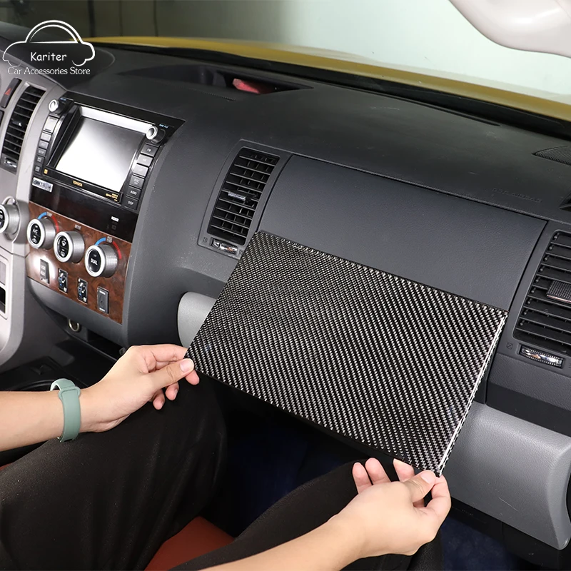 

For Toyota Tundra 2007-2013 Soft Carbon Fiber Co-Pilot Glove Box Panel Decoration Sticker Interior Modification Accessories