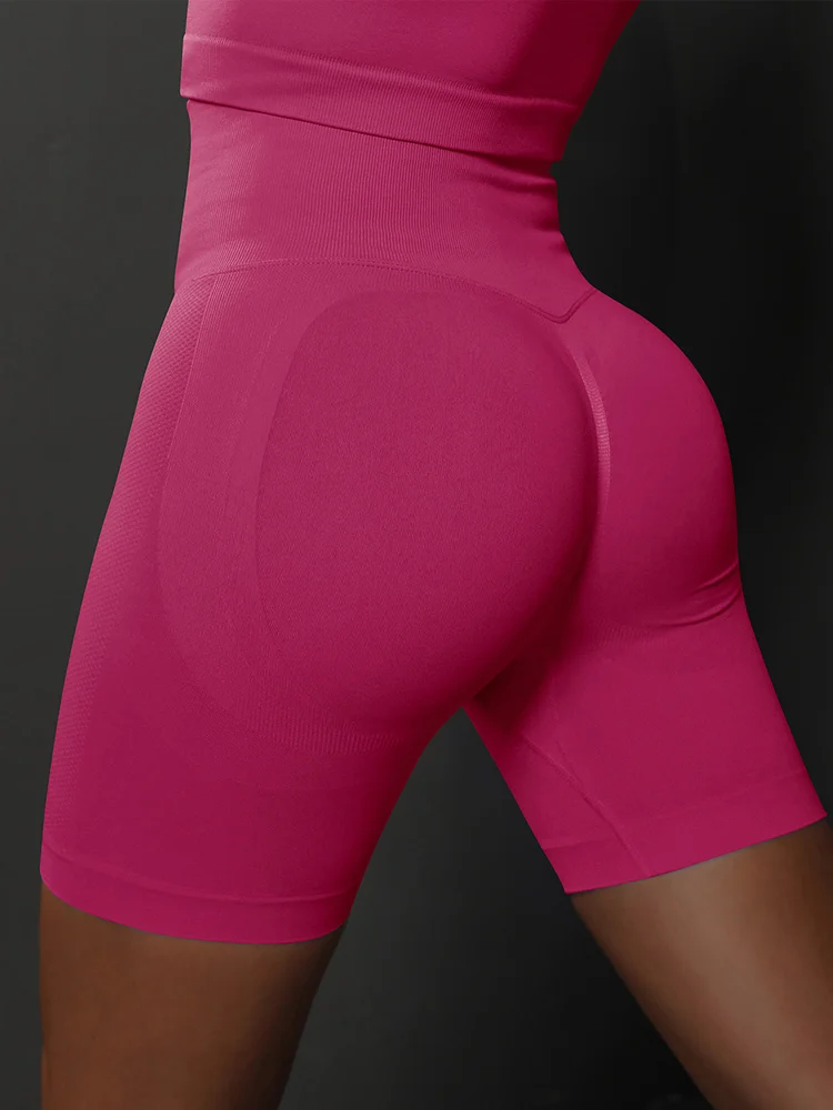 

GYAKORLAT New Sexy Cycling Sports Shorts Women Seamless Knitted Yoga Short Tight Leggings Women Gym Fitness Sportswear Hot Pants