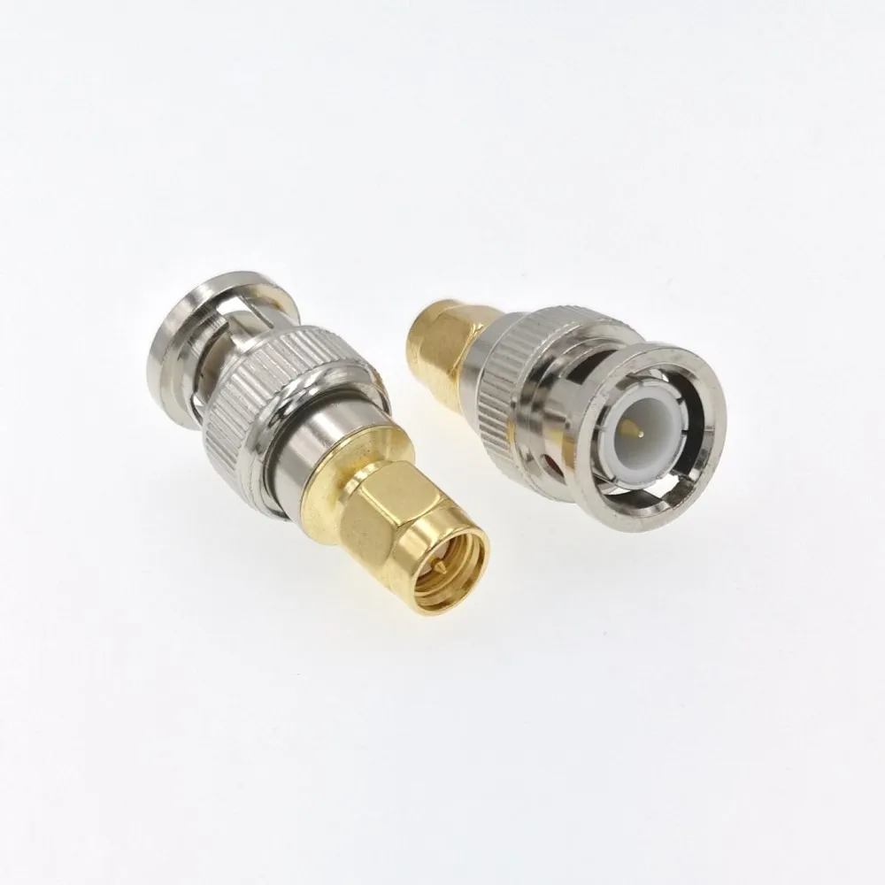 

BNC Male Coax RF TO Gold Plated SMA Male Connector 1PCS