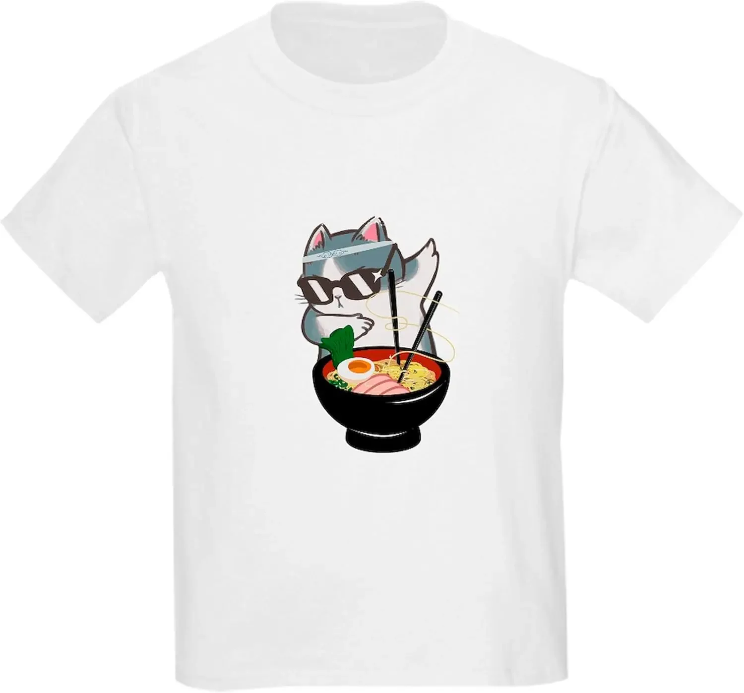 CafePress Забавная кавайная футболка с милым котом Foodie Ramen детская хлопковая