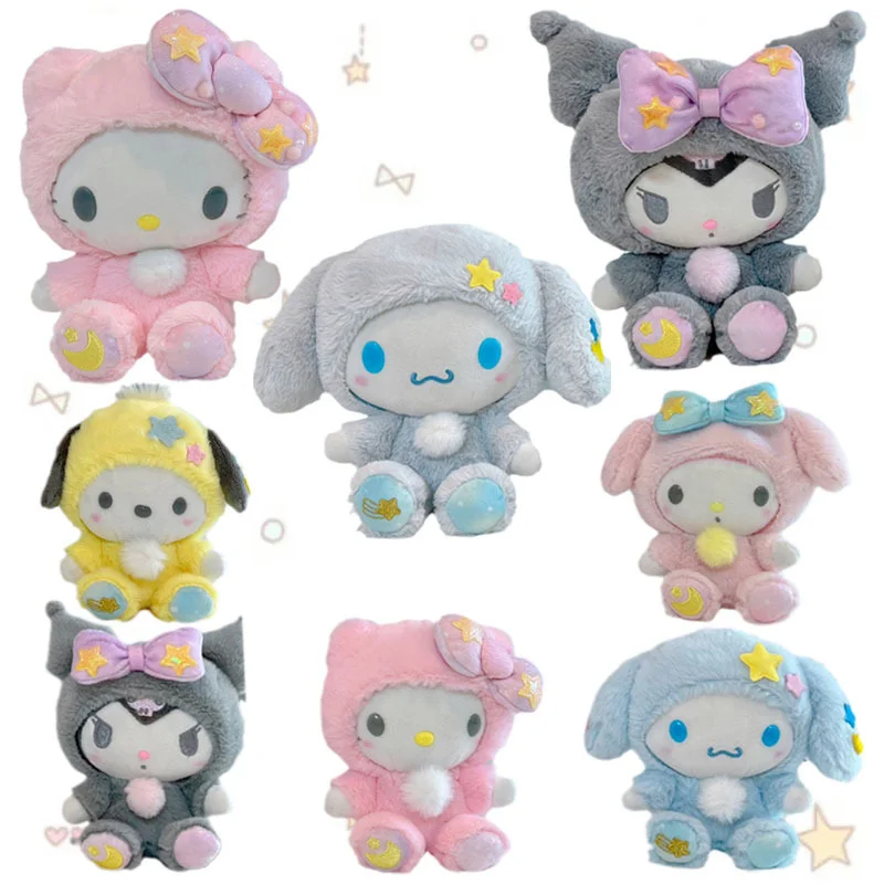 

Мультяшная аниме звезда Пижама My Melody Cinnamoroll Pc Собака Kuromi Kt кошка мягкая плюшевая игрушка кавайная милая плюшевая кукла кулон подарки