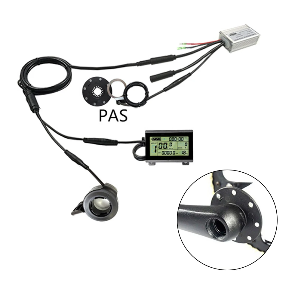 

250/350W Electric Bike KT Controller Kit With LCD3 Display Throttle Brake PAS Sensor 36V/48V Waterproof Ebike Accessories