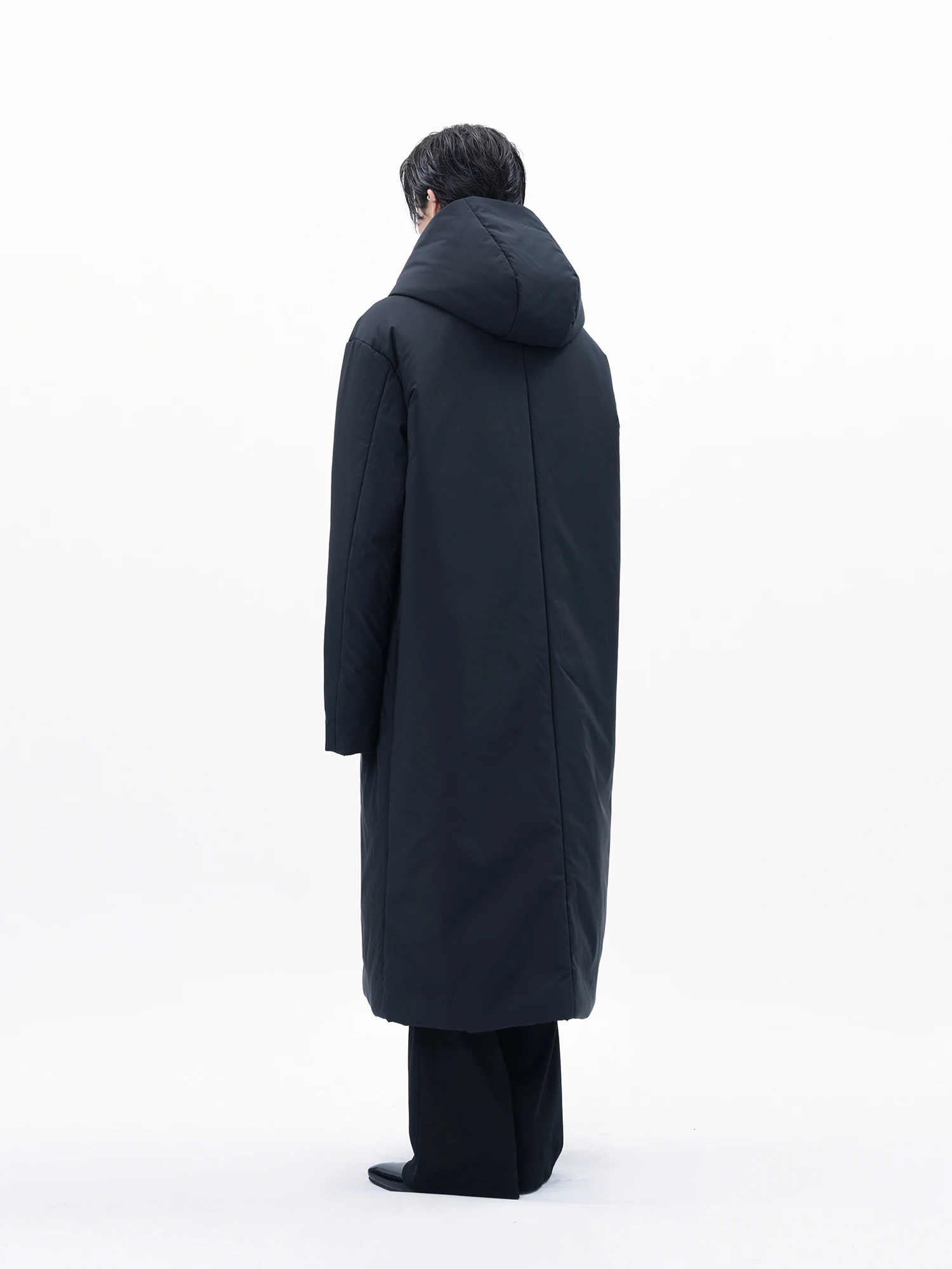 Harh &quotBig Devil Куртка на хлопковой подкладке&quot Оригинальное черное длинное пальто