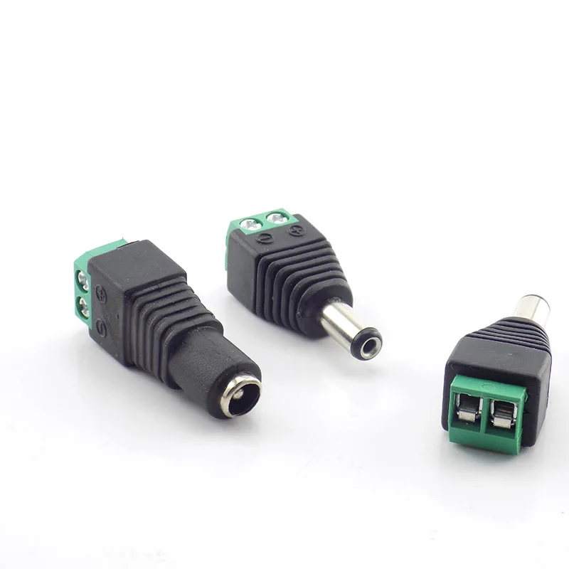 

1 pair Coax Cat5 To Bnc DC Male + female Connector plug adapter Coax BNC UTP for CCTV camera Video Balun Connector