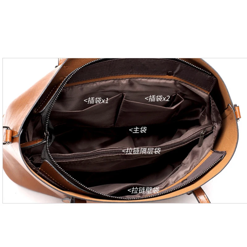 Aliwood Soft Leather Women's Bag Handbags Large Capacity Stray Tote Bag Retro Shoulder Bag Quality Females Crossbody Bags Bolsas