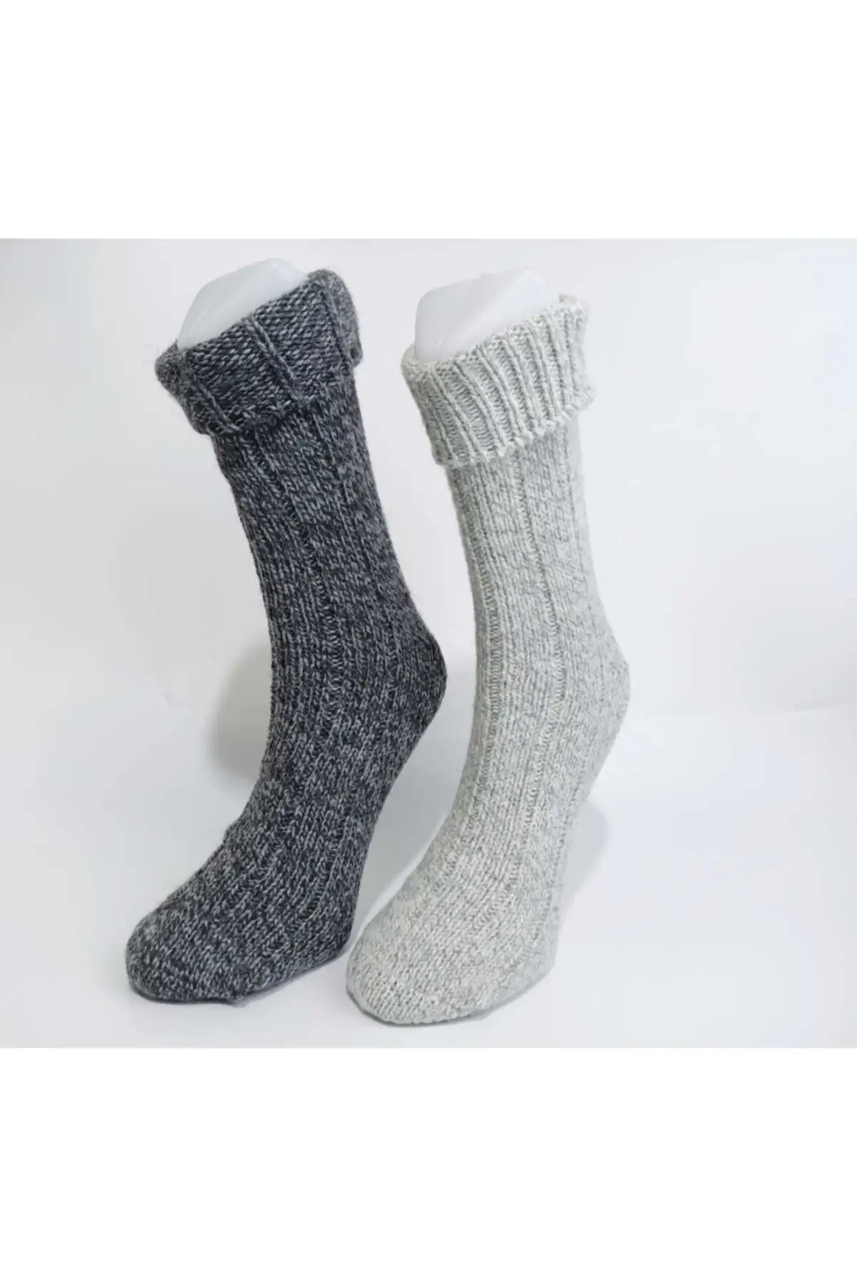 Men's Winter Wool Socks 2 Pieces Keep Warm Daily Use, Gray anf White , Winter Fashion, Free Shipping,