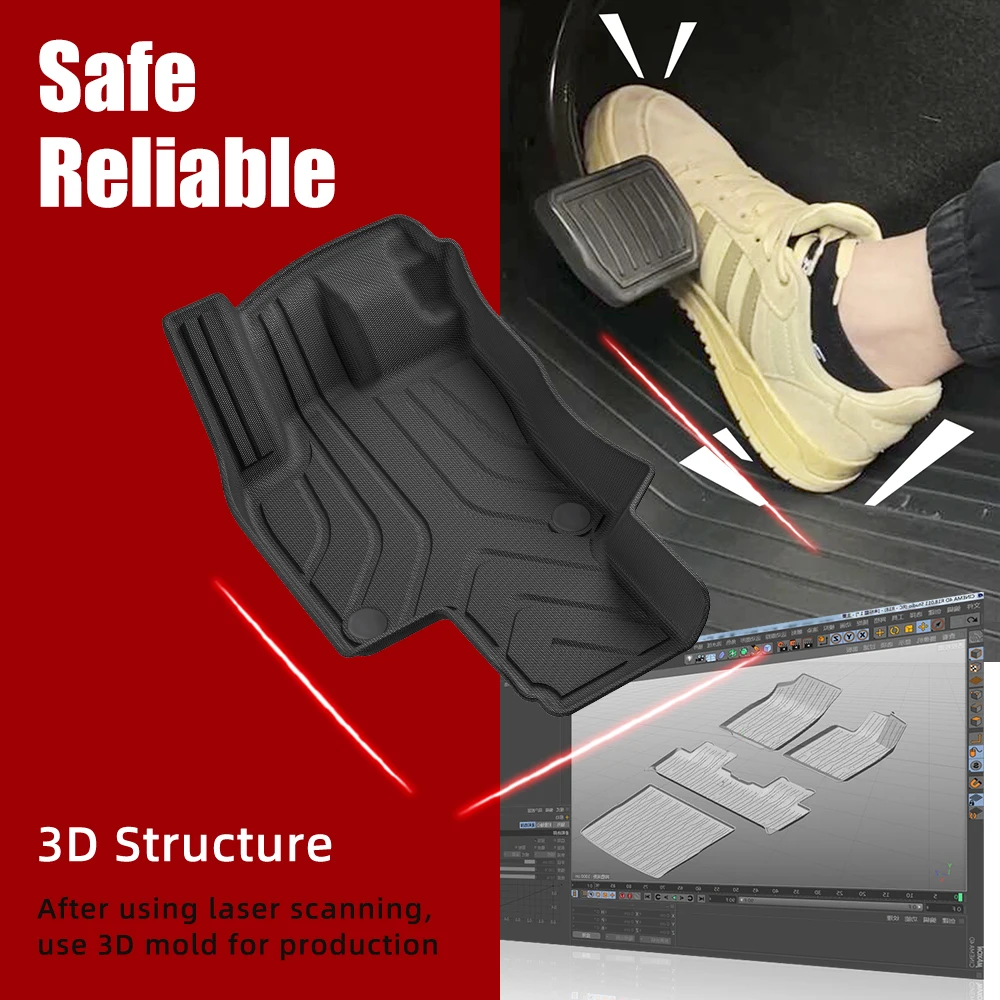 Новые поступления на заказ автомобильный коврик для Volkswagen Tiguan L 2024 TPE 3D