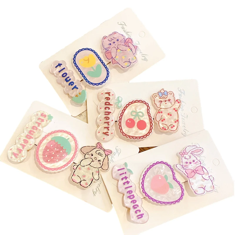 

Kawaii original cartoon Hairpin female small clip headgear side hairpin bangs BB clip duckbill clip hairpin Gift send girls