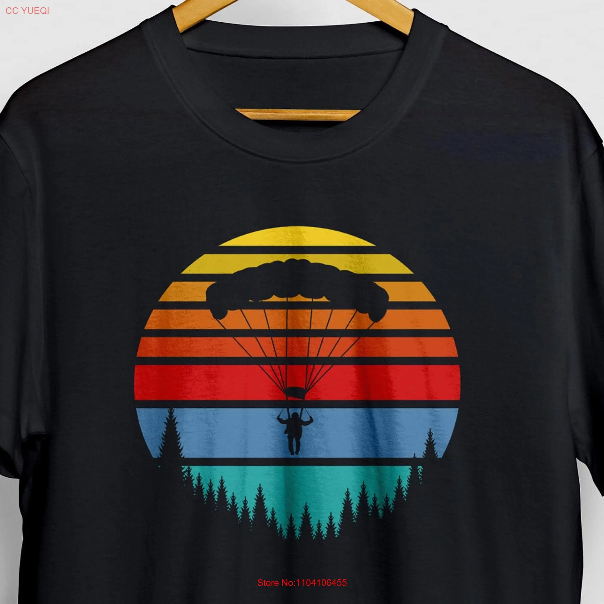 Футболка в стиле ретро 80-х с парашютом длинным или коротким рукавом