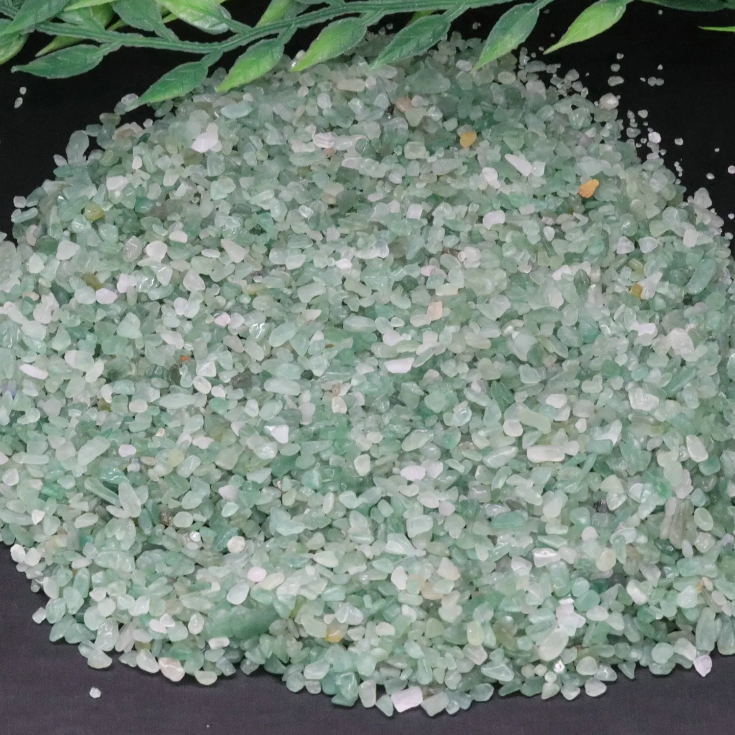 

3-5mm 500g Natural Aventurine Crystal Gravel DIY Home Decoration Flower Pot Aquarium Ornamental Fish Tank Feng Shui