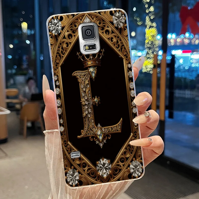 Фото Чехол для Samsung Galaxy S5 Neo/S5 i9600, новый модный чехол для телефона с инициалами в стиле ретро, ​​прозрачный мягкий силиконовый чехол №5
