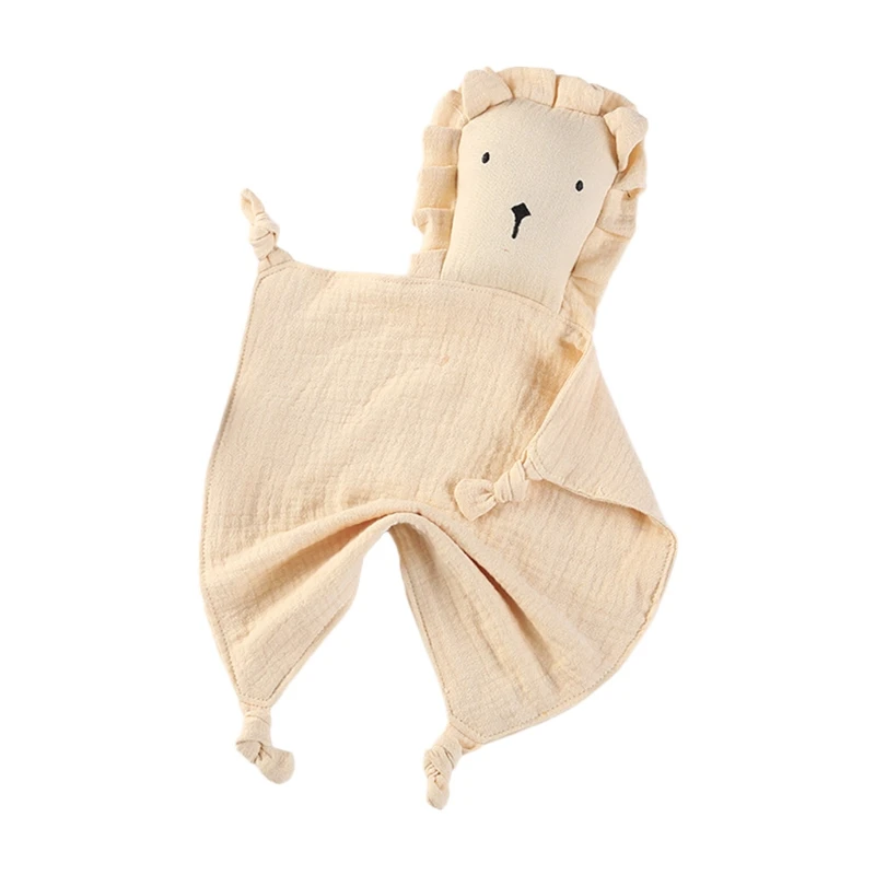 

Baby Soothe Blanket Soft Gauze Bibs Teether Burp Cloth Gift Lion Animal Doll Appease Towel Comfort Sleeping Cuddling Toy