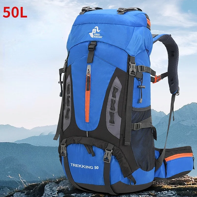 

50L Man Backpack Sports Travel Backpacks Mountaineering Waterproof Bag Hiking Backpacks Men Camping Climbing Travel Bag Rucksack