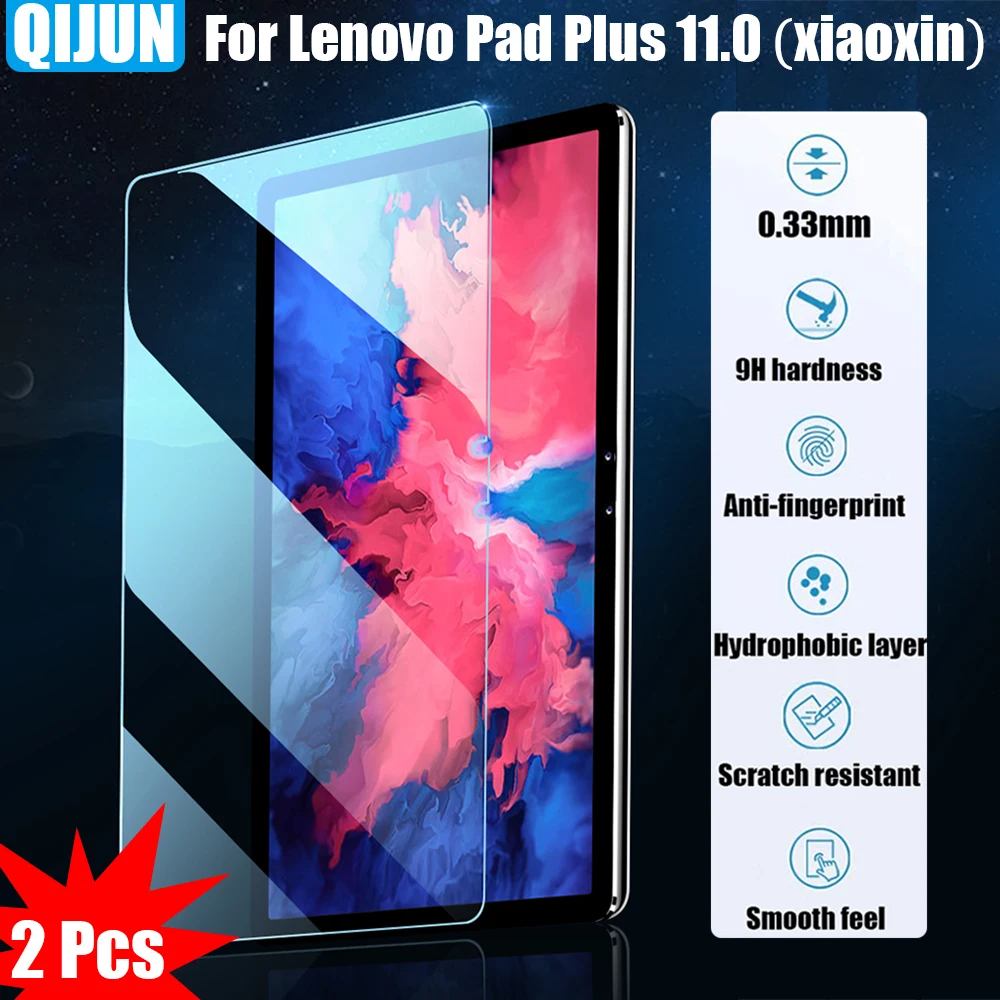 

Tablet Tempered glass film For Lenovo Pad Plus 11.0" Explosion Scratch proof membrane Anti fingerprint protective 2 Pcs Xiaoxin
