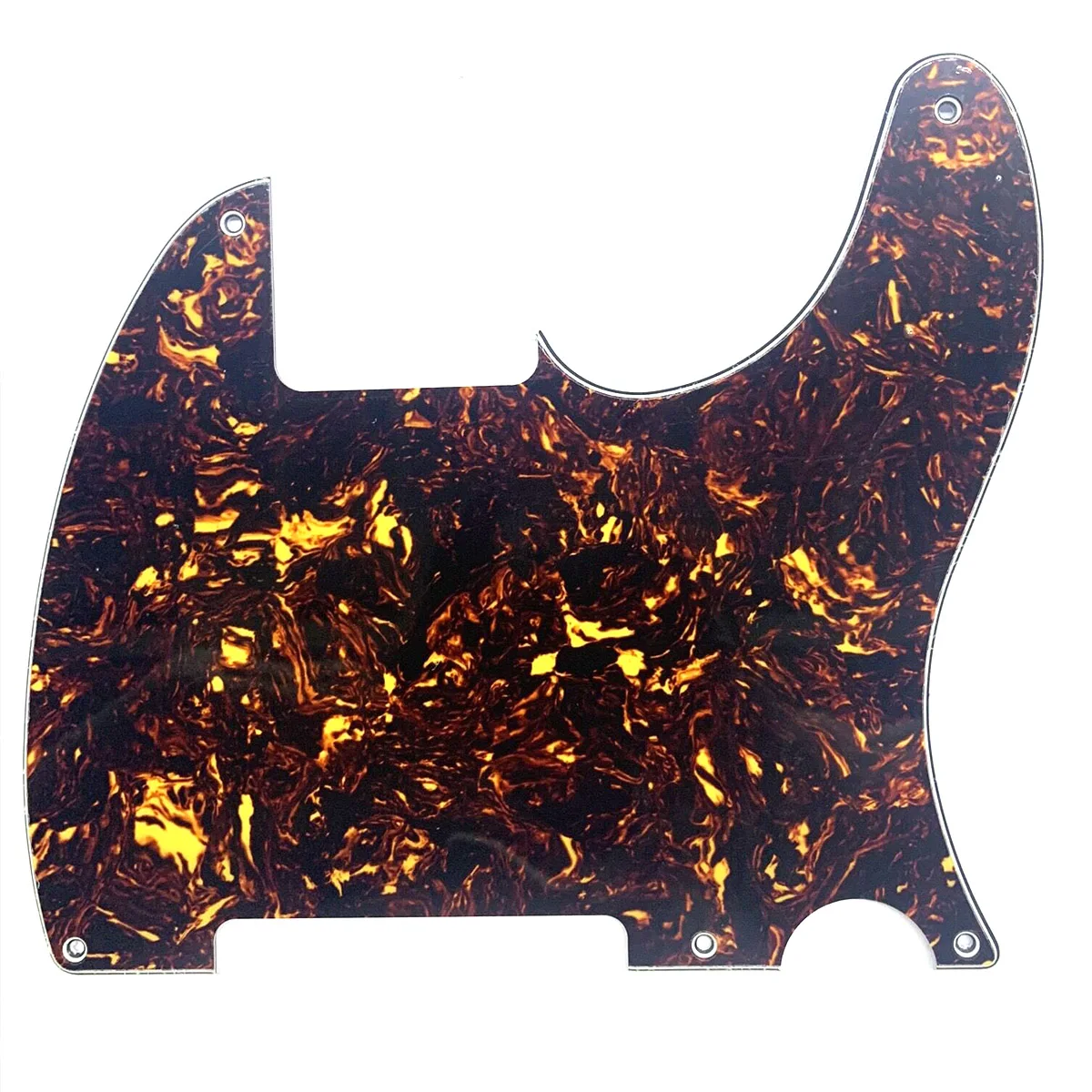 

KAISH 5 Holes TL Telecaster Pickguard Scratch Plates for Esquire Dark Brown Tortoise