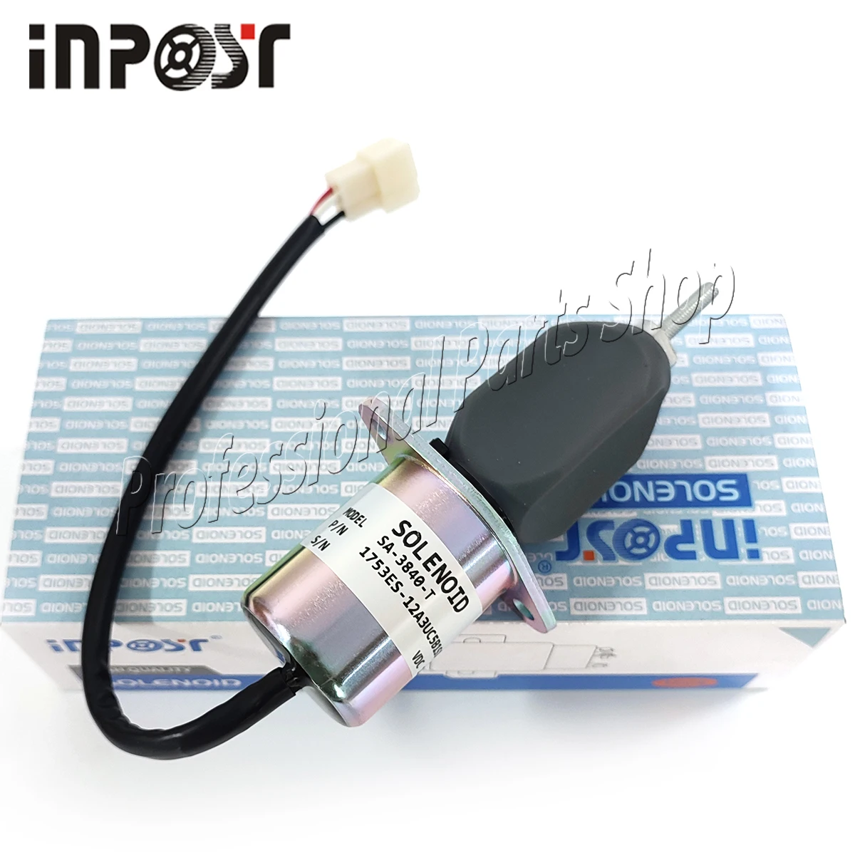 Фото Новый электромагнитный клапан остановки подачи топлива 12V SA-3840-T 119807-77800 1753ES-12A3UC5B1S1 для двигателей Yanmar 4TNE94 4TNE98 4TNC88 (1 шт.) №3