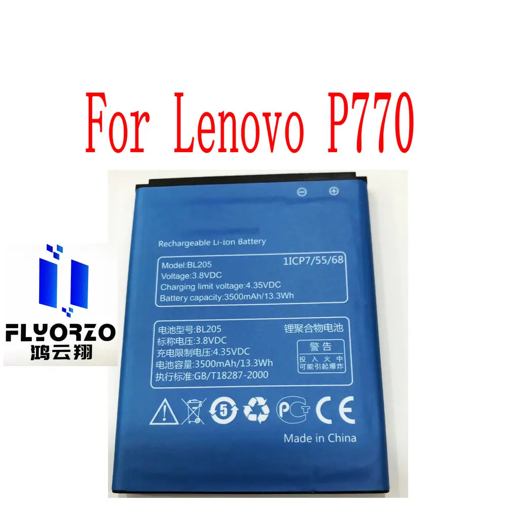 

New High Quality 3500mAh BL205 Battery For Lenovo P770 Mobile Phone