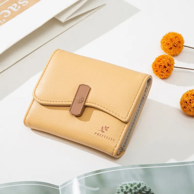 

Women's Short Leather Wallet Small Xiangfeng PU Leather Wallet Small Women's Zipper Wallet