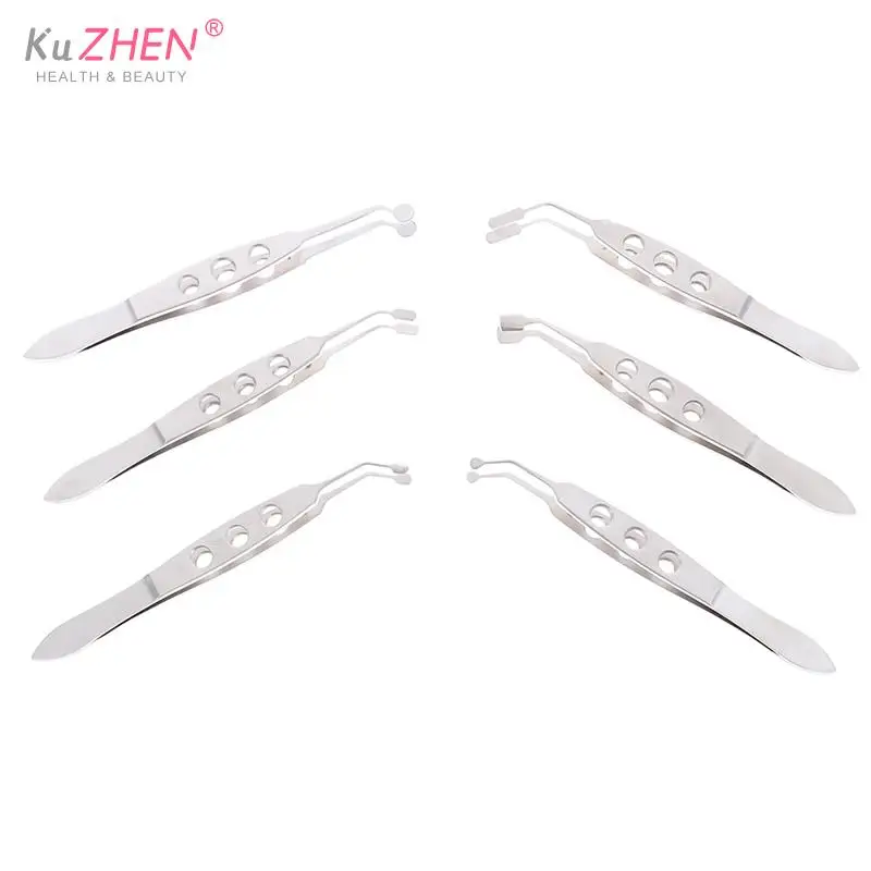 6Optional Ophthalmic Tweezers Clamp Metal Palpebral Gland Massage Meibomian Flap Eyelid Forcep Clip Eye Apparatu Medical Surgery - купить по