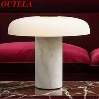outela nordic simple table lamp modern creative marble led desk light mushroom decorative living room bedroom