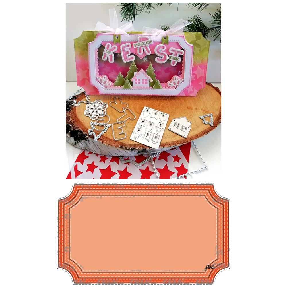 

Geometric Figure Metal Cutting Dies For Diy Dies Scrapbooking Paper Card Making Decoration Photo Album Craft Knife Dies