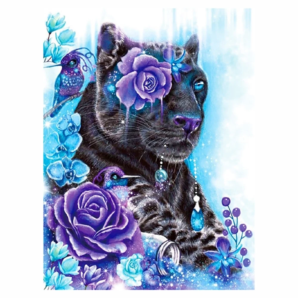 

5D DIY Diamond Painting Panther Animals Full Square/Round Rhinestone Hobby Crafts Mosaic Handmade Gifts Cross Stitch Home Decor