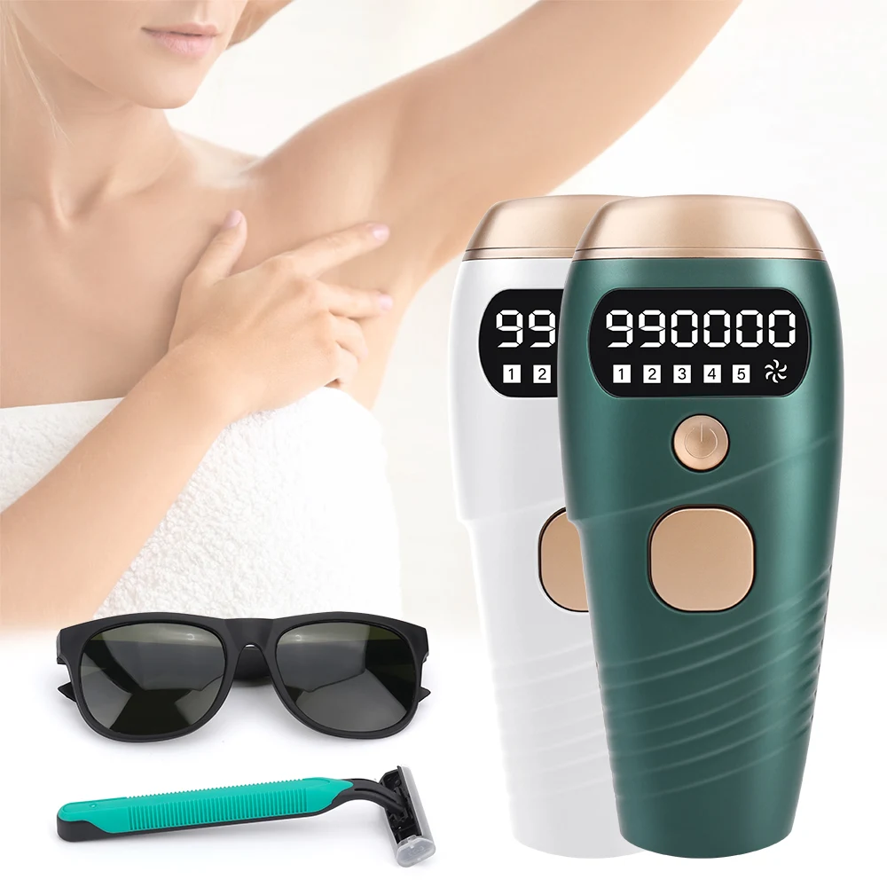 

IPL Laser Hair Removal Epilator 990000 Flashes Photon Painless Depilator Tools Permanent Electric Lip Leg Hair Remover Device