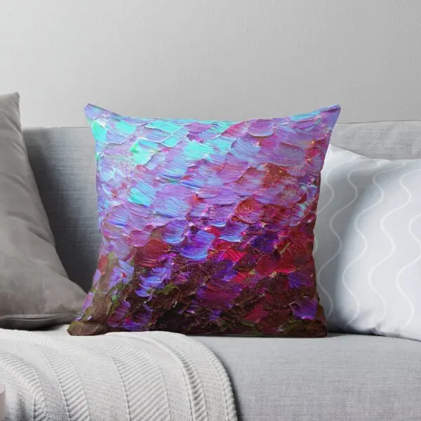 

Mermaid Scales Colorful Ombre Abstract A Printing Throw Pillow Cover Case Fashion Hotel Home Sofa Pillows not include