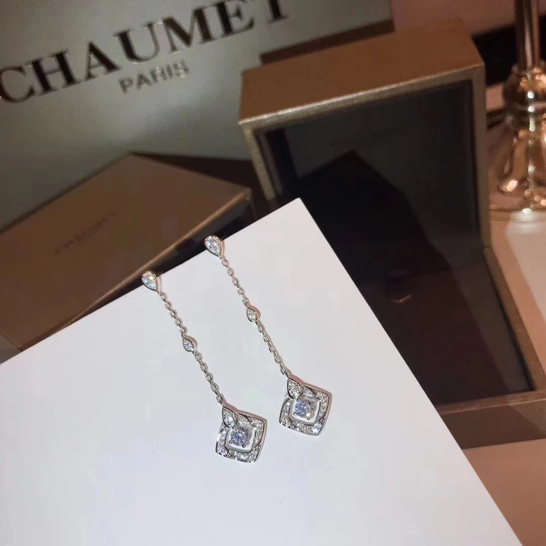 

Роскошные французские брендовые ювелирные изделия chaumet Paris, серебро 925 пробы, серьги-подвески для женщин, распродажа